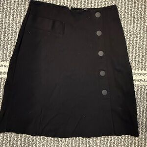Cabo size 0 Elegant Black Button-detail Skirt